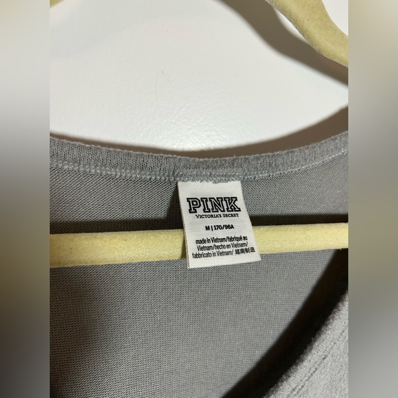 Crop Fleece Super Low V Neck Sweater, Victoria’s Secret Pink Sweater - Picture 3 of 9